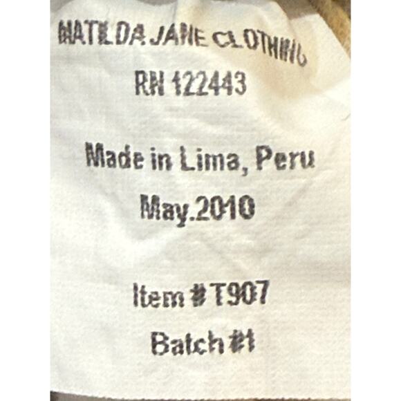 Matilda Jane Fall Back To School 2T Blue Green White Plaid Vintage 2010 - Picture 2 of 5